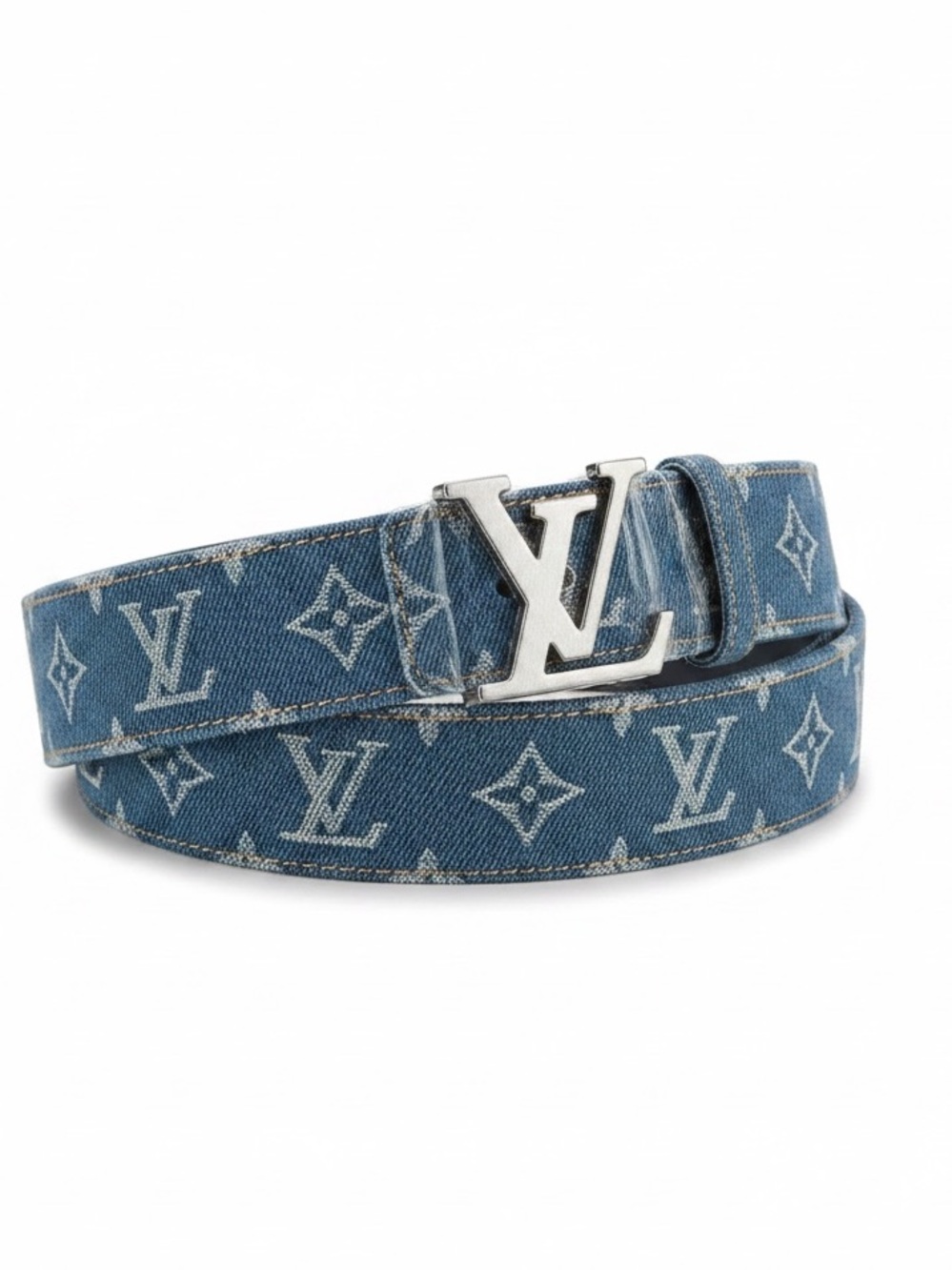 🆕 unisex Monogram Blue Belt | Statement Designer Accessory - Picture 2 of 13